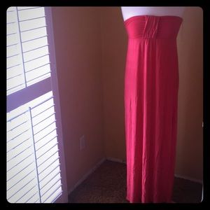 Charlotte Russe Maxi Casual Pink Beach Dress